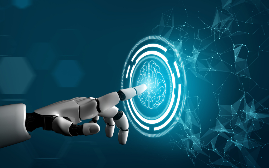 Futuristic Robot Artificial Intelligence Concept