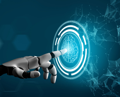 Futuristic Robot Artificial Intelligence Concept